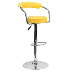 Flash Furniture Contemporary Vinyl Adjustable Height Barstool With Arms And Chrome Base -Furniture GUEST a78661f0 5e89 4e65 8a68 0b03f8b4d156