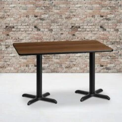 Flash Furniture 30'' X 60'' Rectangular Laminate Table Top With 22'' X 22'' Table Height Bases