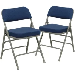 Flash Furniture 2 Pack HERCULES Series Premium Curved Triple Braced & Double Hinged Fabric Upholstered Metal Folding Chair -Furniture GUEST a8ac9486 ebd6 418e 9b8d 4d9b6dfbc197