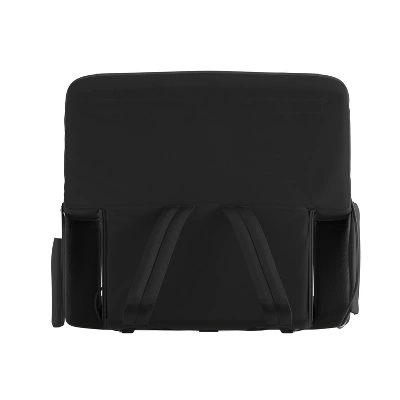 Flash Furniture Malta Portable Heated Reclining Stadium Chair With Armrests, Heated Padded Back & Heated Seat With Dual Storage Pockets And Backpack Straps 5 Flash Furniture Malta Portable Heated Reclining Stadium Chair With Armrests, Heated Padded Back & Heated Seat With Dual Storage Pockets And Backpack Straps - Image 5