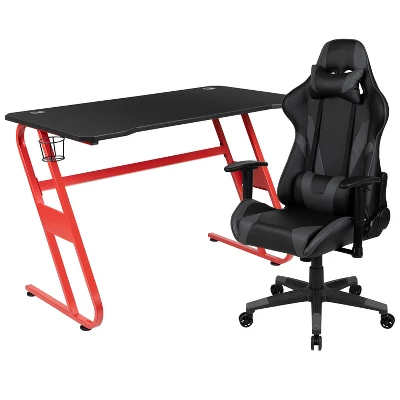 Flash Furniture Gaming Desk And Reclining Gaming Chair Set With Cup Holder And Headphone Hook 12 Flash Furniture Gaming Desk And Reclining Gaming Chair Set With Cup Holder And Headphone Hook - Image 12