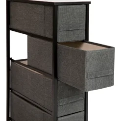 Flash Furniture 4 Drawer Slim Wood Top Cast Iron Frame Vertical Storage Dresser With Easy Pull Fabric Drawers 14 Flash Furniture 4 Drawer Slim Wood Top Cast Iron Frame Vertical Storage Dresser With Easy Pull Fabric Drawers -Furniture GUEST aa8ac5f6 1bce 40d5 9152 d268d86b0de1