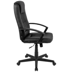 Flash Furniture Biscayne Flash Fundamentals High Back Black LeatherSoft-Padded Task Office Chair With Arms -Furniture GUEST aadedaa3 fd1f 48aa bf72 2c8816bfdedb