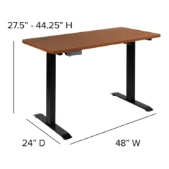 Flash Furniture 48"W X 24"D Electric Height Adjustable Standing Desk With Mesh Swivel Ergonomic Task Office Chair 13 Flash Furniture 48"W X 24"D Electric Height Adjustable Standing Desk With Mesh Swivel Ergonomic Task Office Chair -Furniture GUEST aae78100 7da3 4650 acf5 ca355a87de95