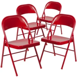 Flash Furniture 4 Pack HERCULES Series Double Braced Metal Folding Chair -Furniture GUEST abb0f3ce 2b9f 41b1 aa81 c07cd0a4567b