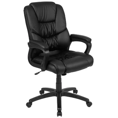Flash Furniture Flash Fundamentals Big & Tall 400 Lb. Rated LeatherSoft Swivel Office Chair With Padded Arms 14 Flash Furniture Flash Fundamentals Big & Tall 400 Lb. Rated LeatherSoft Swivel Office Chair With Padded Arms - Image 14