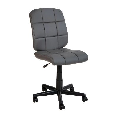 Flash Furniture Mid-Back Quilted Vinyl Swivel Task Office Chair 11 Flash Furniture Mid-Back Quilted Vinyl Swivel Task Office Chair - Image 11