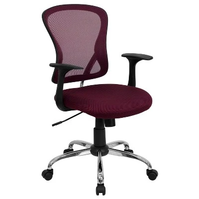 Flash Furniture Mid-Back Mesh Swivel Task Office Chair With Chrome Base And Arms 10 Flash Furniture Mid-Back Mesh Swivel Task Office Chair With Chrome Base And Arms - Image 10