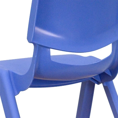 Flash Furniture 4 Pack Plastic Stackable School Chair With 12'' Seat Height 5 Flash Furniture 4 Pack Plastic Stackable School Chair With 12'' Seat Height - Image 5