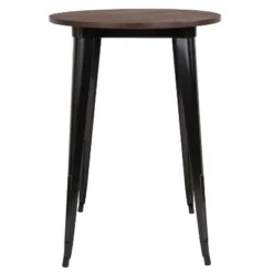 Flash Furniture 30" Round Metal Indoor Bar Height Table With Rustic Wood Top -Furniture GUEST b059a24e 22d4 4149 8179 5efb6a8879e2