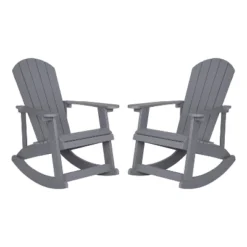 Flash Furniture Savannah All-Weather Poly Resin Wood Adirondack Rocking Chair With Rust Resistant Stainless Steel Hardware - Set Of 2 26 Flash Furniture Savannah All-Weather Poly Resin Wood Adirondack Rocking Chair With Rust Resistant Stainless Steel Hardware - Set Of 2 -Furniture GUEST b09938f3 d303 4d0a 9c7a ec24a1a90866