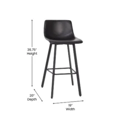 Flash Furniture Caleb Modern Armless 30 Inch Bar Height Commercial Grade Barstools With Footrests And Matte Iron Frames, Set Of 2 19 Flash Furniture Caleb Modern Armless 30 Inch Bar Height Commercial Grade Barstools With Footrests And Matte Iron Frames, Set Of 2 -Furniture GUEST b1195594 f4f9 4d09 8321 2a2d4f880473