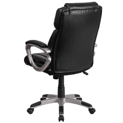 Flash Furniture Mid-Back LeatherSoftSoft Executive Swivel Office Chair With Padded Arms 6 Flash Furniture Mid-Back LeatherSoftSoft Executive Swivel Office Chair With Padded Arms - Image 6