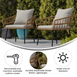 Flash Furniture Evin Set Of 2 Boho Indoor/Outdoor Rope Rattan Wicker Patio Chairs With All-Weather Cushions 16 Flash Furniture Evin Set Of 2 Boho Indoor/Outdoor Rope Rattan Wicker Patio Chairs With All-Weather Cushions -Furniture GUEST b3e3751e 5b47 4fa6 9430 d695eaadfb4b