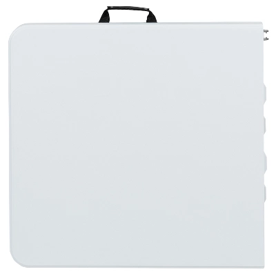 Flash Furniture 4-Foot Height Adjustable Bi-Fold Granite White Plastic Folding Table 4 Flash Furniture 4-Foot Height Adjustable Bi-Fold Granite White Plastic Folding Table - Image 4