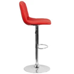 Flash Furniture Contemporary Vinyl Adjustable Height Barstool With Embellished Stitch Design And Chrome Base -Furniture GUEST b3f60e5d 5f7e 412a 9e2e ae010c94ee7f