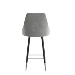 Flash Furniture Commercial Gray LeatherSoft Counter Height Stools With Chrome Accents - 2 Pack 17 Flash Furniture Commercial Gray LeatherSoft Counter Height Stools With Chrome Accents - 2 Pack -Furniture GUEST b4df80db d74e 432d 9bb6 18bc7265a5bb