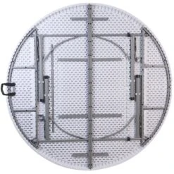 Flash Furniture 5.89-Foot Round Bi-Fold Granite White Plastic Banquet And Event Folding Table With Carrying Handle -Furniture GUEST b4f1ba8e c623 4acb 940e 891fcfa82bdf