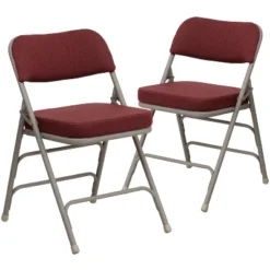 Flash Furniture 2 Pack HERCULES Series Premium Curved Triple Braced & Double Hinged Fabric Upholstered Metal Folding Chair -Furniture GUEST b541b79e e5c6 4ec0 aa73 f4707dedac67