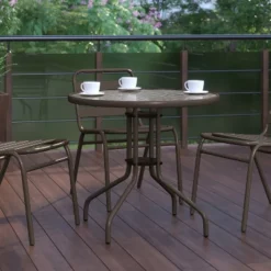 Flash Furniture Bellamy 31.5'' Round Tempered Glass Metal Table 13 Flash Furniture Bellamy 31.5'' Round Tempered Glass Metal Table -Furniture GUEST b59c688c 04b5 40b2 aa69 2442a3d875f8
