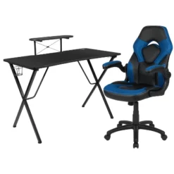 Flash Furniture Gaming Desk And Racing Chair Set With Cup Holder, Headphone Hook, And Monitor/Smartphone Stand -Furniture GUEST b5bf90b4 81f4 40c4 8c9f 1a52f29d7b17