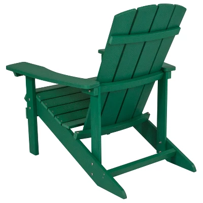 Flash Furniture Charlestown Commercial All-Weather Poly Resin Wood Adirondack Chair 4 Flash Furniture Charlestown Commercial All-Weather Poly Resin Wood Adirondack Chair - Image 4