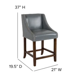 Flash Furniture Carmel Series 24" High Transitional Wood Counter Height Stool With Accent Nail Trim 15 Flash Furniture Carmel Series 24" High Transitional Wood Counter Height Stool With Accent Nail Trim -Furniture GUEST b5f0261f 3059 4feb 9ad2 af7c939998db