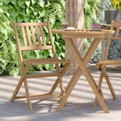 Flash Furniture Indoor/Outdoor Acacia Wood Folding Table And 2 Chair Bistro Set In Natural 14 Flash Furniture Indoor/Outdoor Acacia Wood Folding Table And 2 Chair Bistro Set In Natural -Furniture GUEST b6e0a893 f45c 4c4a b468 a2d4126ce2a1