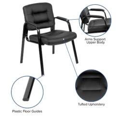 Flash Furniture Darwin Flash Fundamentals Black LeatherSoft Executive Reception Chair With Black Metal Frame 14 Flash Furniture Darwin Flash Fundamentals Black LeatherSoft Executive Reception Chair With Black Metal Frame -Furniture GUEST b6f52b18 ecd5 4cf3 a796 a69b990c4555