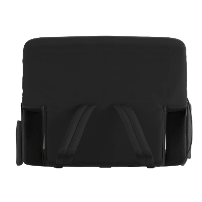 Flash Furniture Extra Wide Foldable Reclining Heated Stadium Chair With Backpack Straps - Black 5 Flash Furniture Extra Wide Foldable Reclining Heated Stadium Chair With Backpack Straps - Black - Image 5