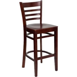 Flash Furniture Ladder Back Wooden Restaurant Barstool -Furniture GUEST b734152b e7bd 497d a130 a2ccc875308a