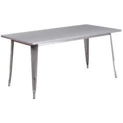 Flash Furniture Commercial Grade 31.5" X 63" Rectangular Metal Indoor-Outdoor Table -Furniture GUEST b73b66eb e222 4008 8e81 9cbe25151a73