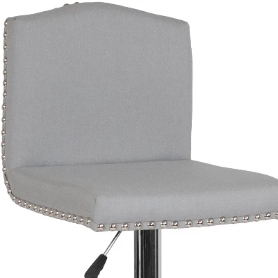 Flash Furniture Bellagio Contemporary Adjustable Height Crown Back Barstool With Accent Nail Trim 5 Flash Furniture Bellagio Contemporary Adjustable Height Crown Back Barstool With Accent Nail Trim - Image 5