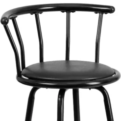 Flash Furniture Crown Back Black Metal Barstool With Black Vinyl Swivel Seat -Furniture GUEST b8a419f9 8974 48b5 a166 2c529421ebb7