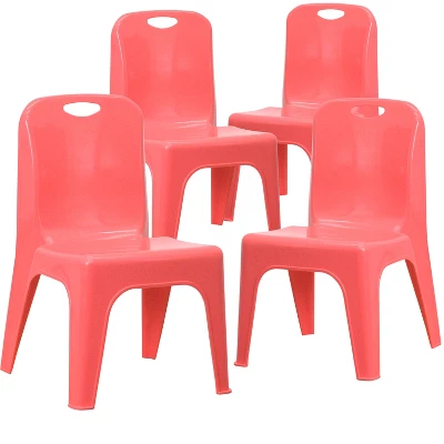 Flash Furniture 4 Pack Plastic Stackable School Chair With Carrying Handle And 11'' Seat Height 10 Flash Furniture 4 Pack Plastic Stackable School Chair With Carrying Handle And 11'' Seat Height - Image 10