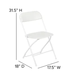 Flash Furniture Hercules™ Series Plastic Folding Chair - 4 Pack 650LB Weight Capacity -Furniture GUEST b984c626 f90f 4c84 a656 bfe54bde632c
