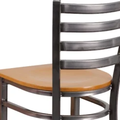 Flash Furniture Clear Coated Ladder Back Metal Restaurant Barstool -Furniture GUEST bae359d5 f579 4883 9b49 28973776514c