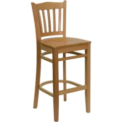 Flash Furniture Vertical Slat Back Wooden Restaurant Barstool -Furniture GUEST bbd47500 cf6b 4155 ac3e 92a3409b3564