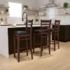 Flash Furniture Ladder Back Wooden Restaurant Barstool