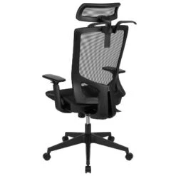 Flash Furniture Ergonomic Black Mesh Office Chair-Synchro-Tilt, Pivot Headrest, Adjustable Arms 20 Flash Furniture Ergonomic Black Mesh Office Chair-Synchro-Tilt, Pivot Headrest, Adjustable Arms -Furniture GUEST bc71c22f 5bc2 440e a5a2 eb0aabc244ce