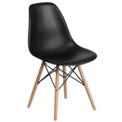Flash Furniture Elon Series Plastic Chair With Wooden Legs -Furniture GUEST bdc43311 e696 4343 95cf 1c9687dd4598