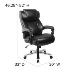 Flash Furniture HERCULES Series Big & Tall 500 Lb. Rated Black LeatherSoft Executive Swivel Ergonomic Office Chair With Adjustable Headrest 11 Flash Furniture HERCULES Series Big & Tall 500 Lb. Rated Black LeatherSoft Executive Swivel Ergonomic Office Chair With Adjustable Headrest -Furniture GUEST be14a002 e049 488c ad3b dcce058e03ea