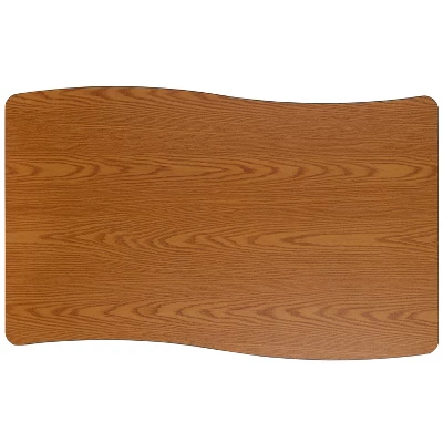 Flash Furniture 28"W X 47.5"L Rectangle Wave Flexible Collaborative Thermal Laminate Activity Table - Height Adjustable Short Legs 6 Flash Furniture 28"W X 47.5"L Rectangle Wave Flexible Collaborative Thermal Laminate Activity Table - Height Adjustable Short Legs - Image 6