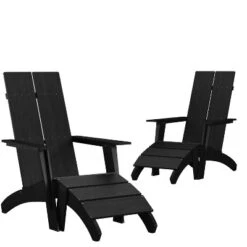 Flash Furniture Set Of 2 Sawyer Modern All-Weather Poly Resin Wood Adirondack Chairs With Foot Rests 21 Flash Furniture Set Of 2 Sawyer Modern All-Weather Poly Resin Wood Adirondack Chairs With Foot Rests -Furniture GUEST be4b2f90 eebf 4e28 b967 884645fc53af
