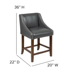 Flash Furniture Carmel Series 24" High Transitional Wood Counter Height Stool With Accent Nail Trim, Set Of 2 20 Flash Furniture Carmel Series 24" High Transitional Wood Counter Height Stool With Accent Nail Trim, Set Of 2 -Furniture GUEST be6258be 5b74 4ca0 94ba e5093259015a