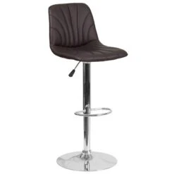 Flash Furniture Contemporary Vinyl Adjustable Height Barstool With Embellished Stitch Design And Chrome Base -Furniture GUEST beeeab59 b1c5 42cd 96ae 726ea42f5b25