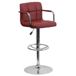 Flash Furniture Contemporary Quilted Vinyl Adjustable Height Barstool With Arms And Chrome Base 31 Flash Furniture Contemporary Quilted Vinyl Adjustable Height Barstool With Arms And Chrome Base -Furniture GUEST c05bc092 dc15 4116 9a29 f9f2c4856f6b