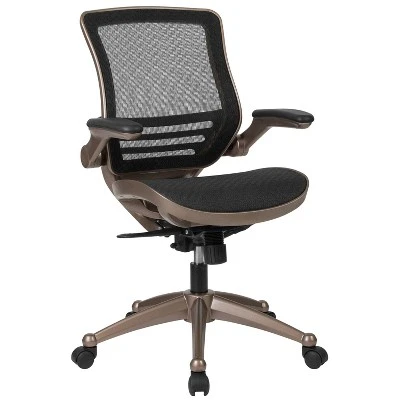Flash Furniture Mid-Back Transparent Mesh Executive Swivel Office Chair With Flip-Up Arms 12 Flash Furniture Mid-Back Transparent Mesh Executive Swivel Office Chair With Flip-Up Arms - Image 12