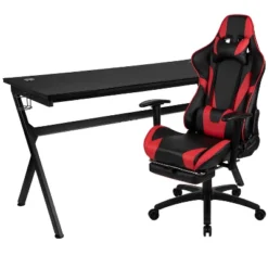 Flash Furniture Gaming Desk And Footrest Reclining Gaming Chair Set - Cup Holder/Headphone Hook/Removable Mouse Pad Top/Wire Management 31 Flash Furniture Gaming Desk And Footrest Reclining Gaming Chair Set - Cup Holder/Headphone Hook/Removable Mouse Pad Top/Wire Management -Furniture GUEST c0e2bfcb 80ee 40c3 972d a472f05e6cb1