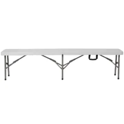 Flash Furniture 11''W X 72"L Bi-Fold Granite White Folding Bench With Carrying Handle -Furniture GUEST c0edc824 eafb 485b ac44 82529908a951
